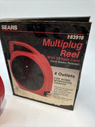 SEARS 25' Retractable Extension and Recepticle Multiplug Cord Reel