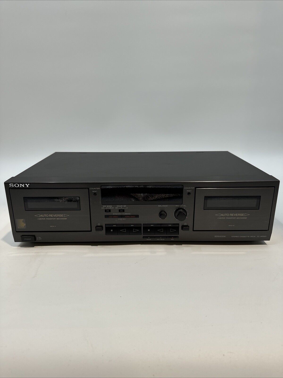 Sony TC-WR521 Dual Deck Stereo Cassette Deck Dolby Tested