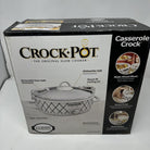 CrockPot 2.5 Quart Casserole Crock ~ Slow Cooker ~ White & Blue ~ NOB