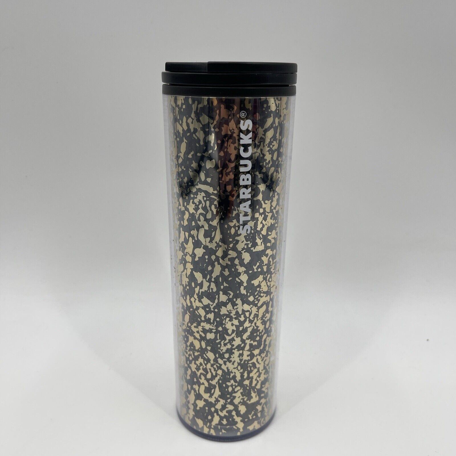 Starbucks Limited Edition 2019 Black Gold Foil Cup Tall Tumbler Narrow 16oz Lid