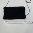 Steve Madden Spike Black Crossbody Clutch Bag Silver Chain Detachable Strap