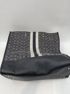 COACH SIGNATURE BLACK SMOKE JACQUARD DEMPSEY TOTE BAG NoH2266-C8418