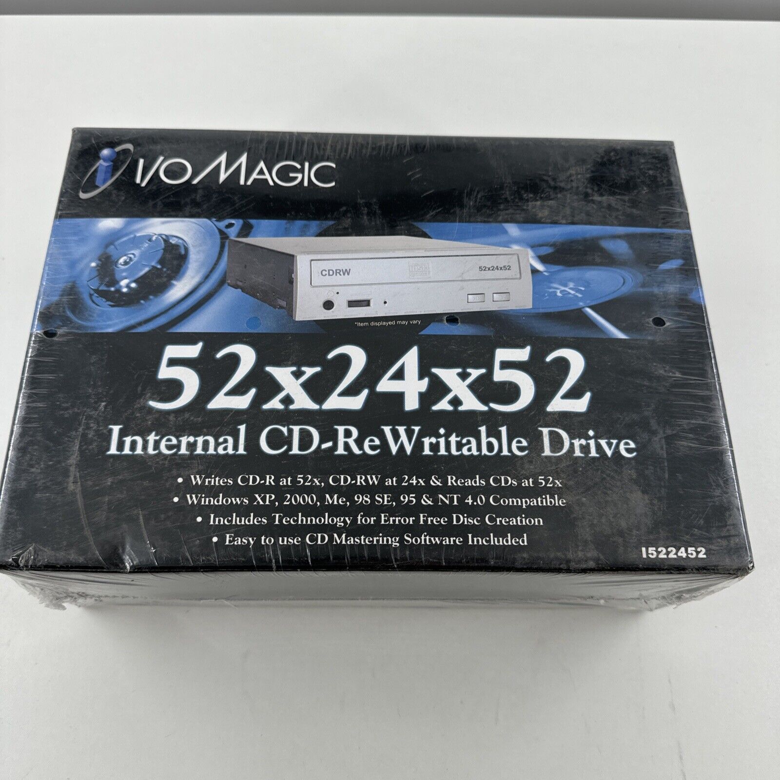 I/O MAGIC 52x24x52x Internal CD-RW Rewritable Drive w/CD Mastering NEW