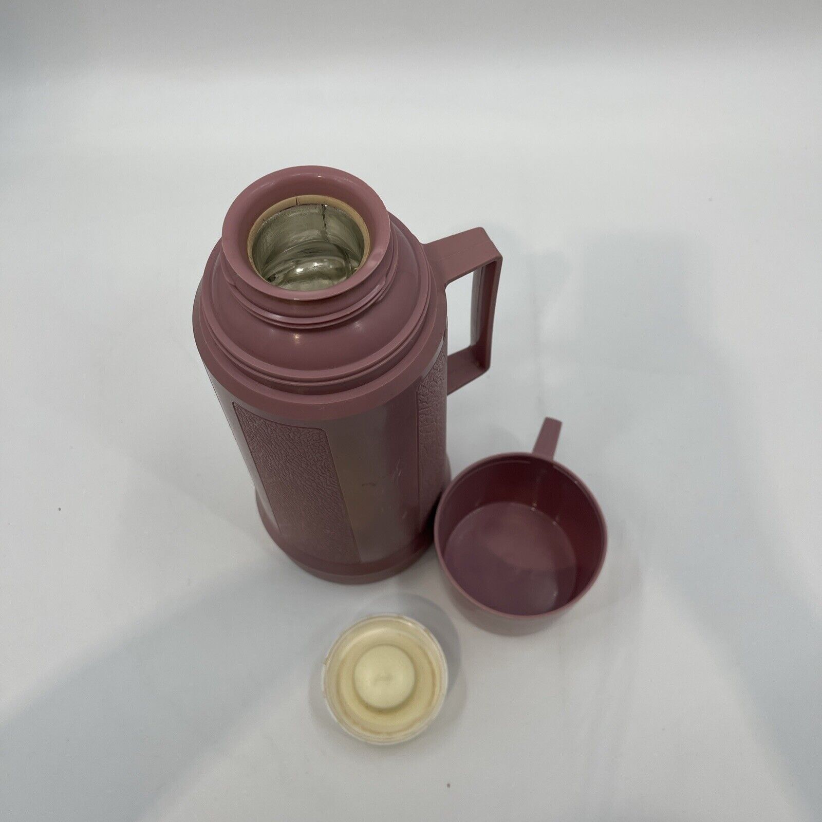 RETRO VTG 80s,90s THERMOS INSULATED NARROW NECK VAC BOTTLE FOOD JAR 32oz PINK