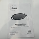 NuWave Precision Induction Cast Iron Grill With Oil Drip Pan