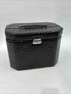 Modella Front Locking Jewelry Box In Croco Faux Leather