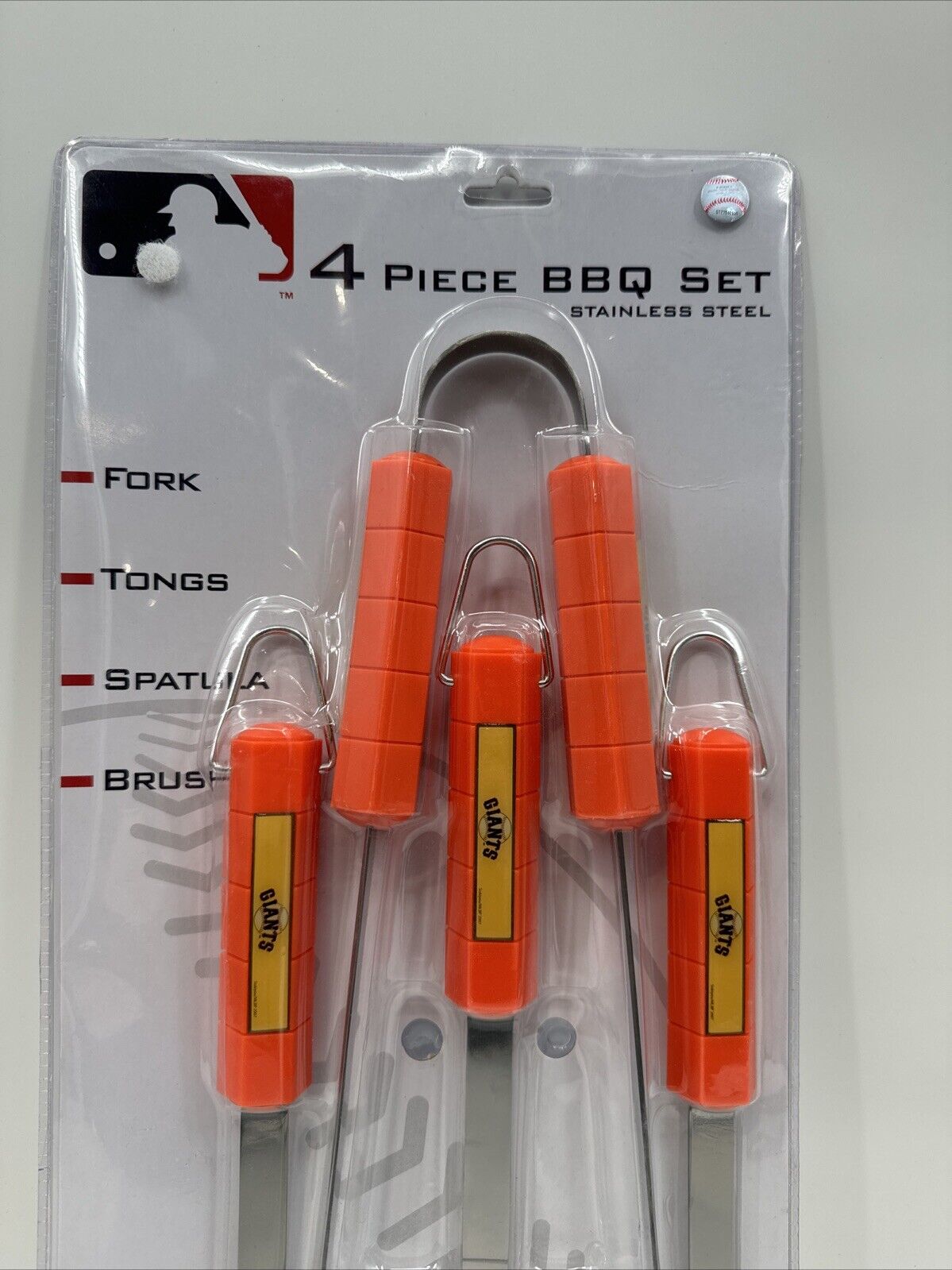 San Francisco Giants 4 Piece BBQ Grill Tools Utensil Set NEW