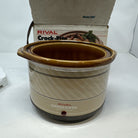 Rival Crock-ette 1 qt Slow Cooker Brown Model 3200/1  Vintage, Tested & Working