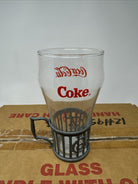 Coca Cola Glass Indiana Glass Company W Coca Cola Metal Glass Holder CASE OF 12