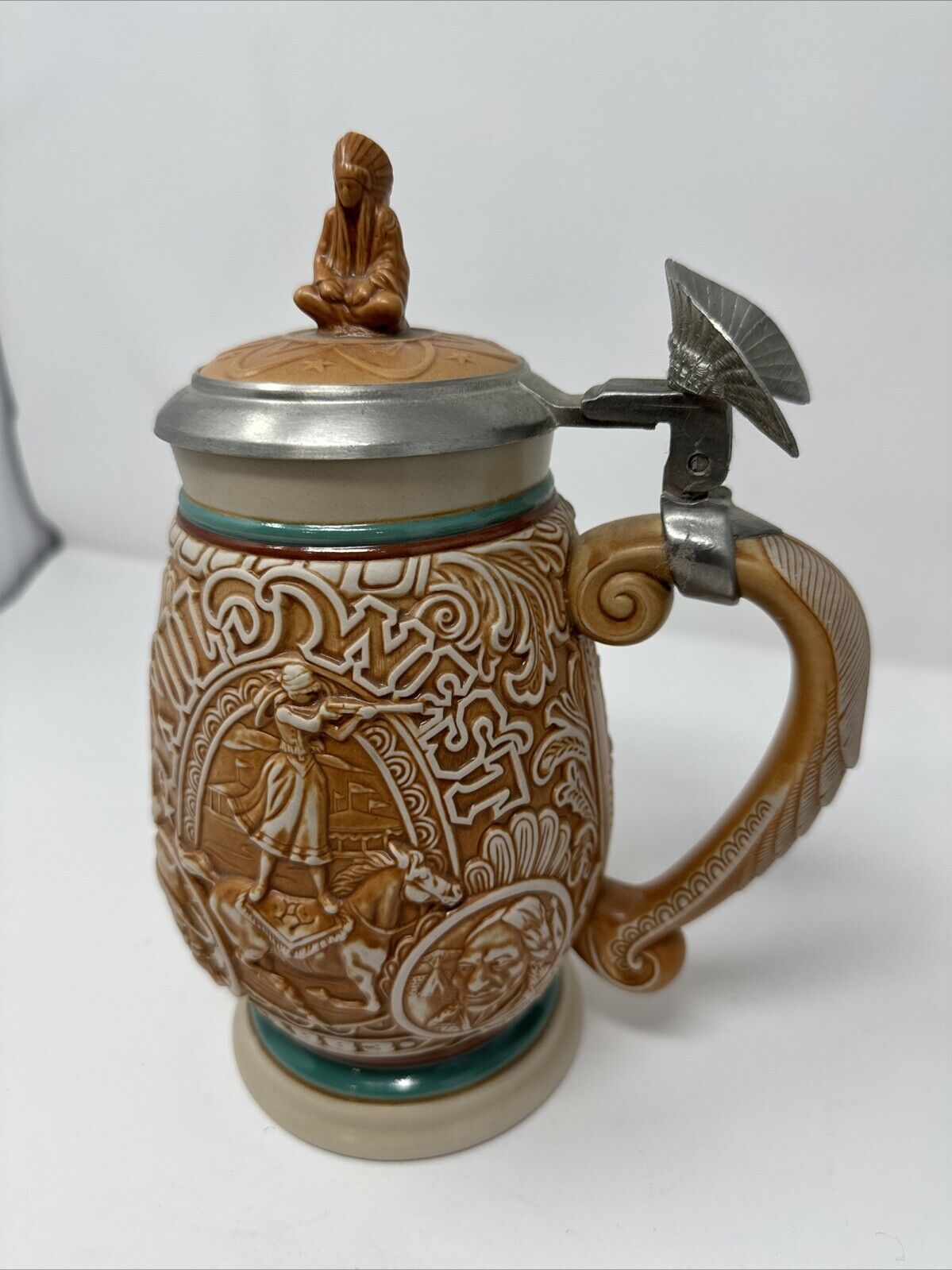 1993 Avon Tribute to the Wild West Beer Stein Handcrafted in Brazil